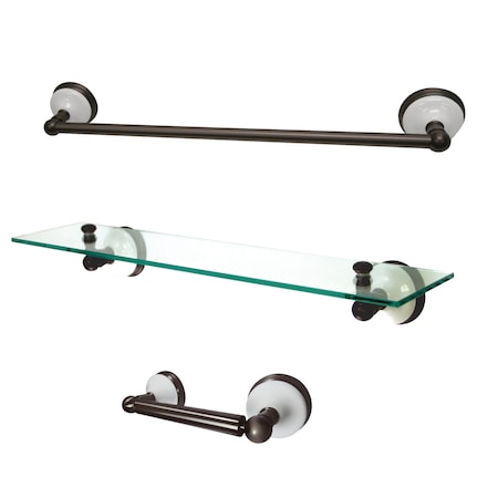 Kingston Brass Victorian 3-Piece Bathroom Hardware, Oil Rubbed Bronze BAK111289ORB